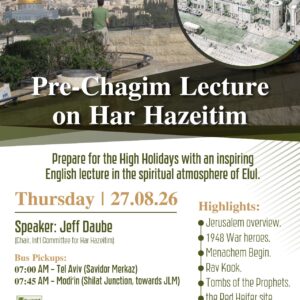 Pre-Chagim Lecture on Har Hazeitim